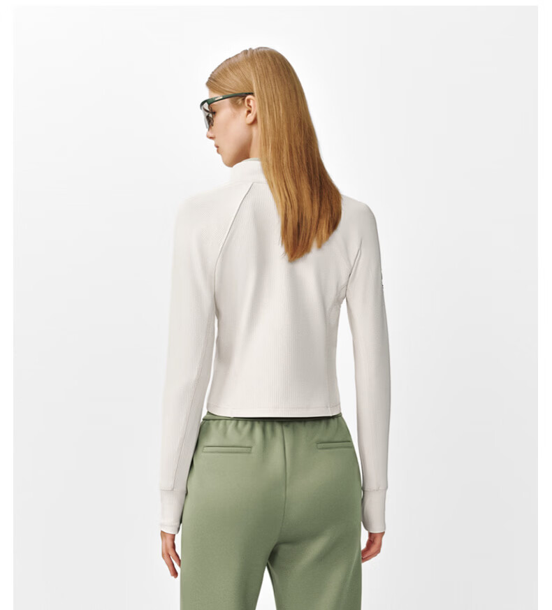 Biyinlefen [Sun Protection Quick-Dry] Women's Top for Spring And Autumn, Casual Outdoor Sports Style, Moisture-Wicking Comfortable Stand-Collar Long-Sleeve T-Shirt 5