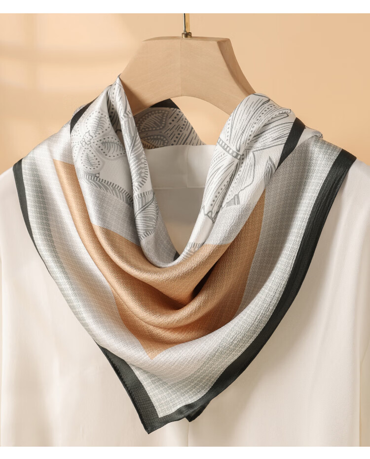 Hodo 100% Mulberry Silk Scarf for Women, Square Silk Shawl, Practical Gift for Loved Ones, Gift Box Packaging 14