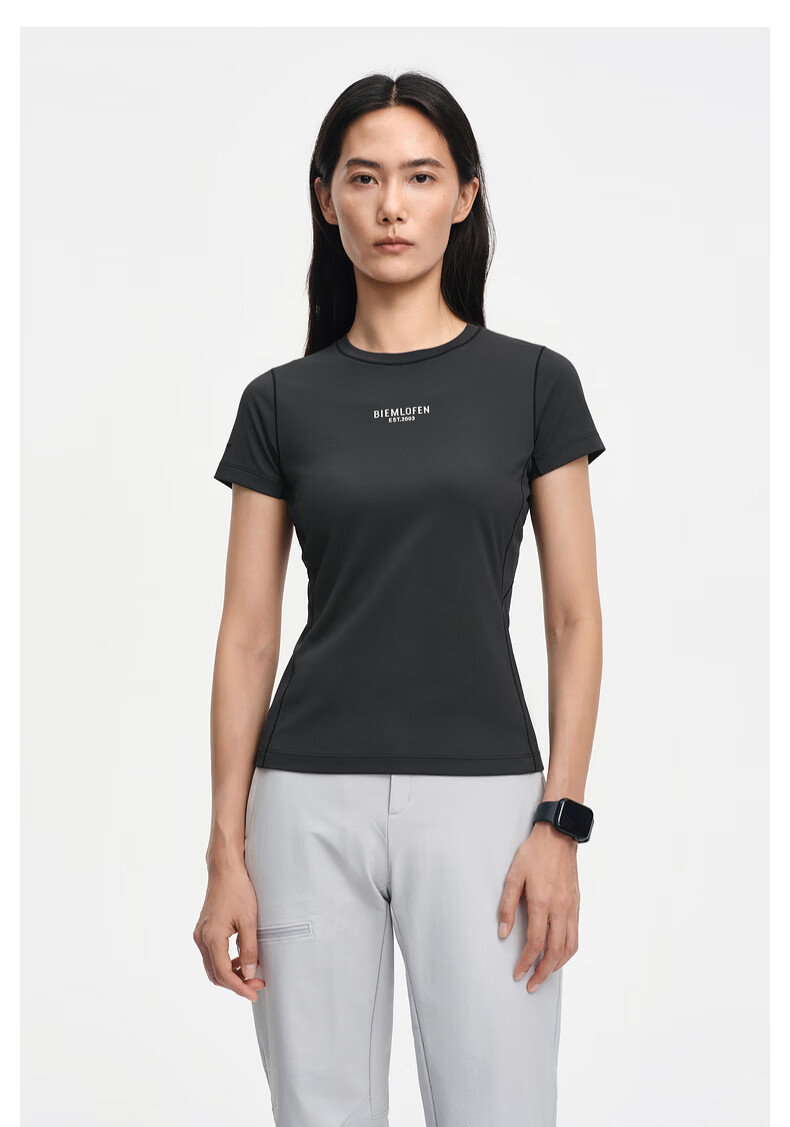 Biyinlefen [Eco-Friendly T] 2026 Spring Summer New Women's Outdoor Sweat-Resistant Sun-Protective Moisture-Wicking Quick-Dry Crew Neck Short Sleeve T-Shirt 1