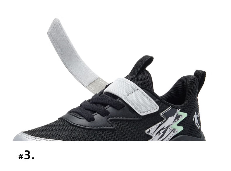QIAODAN Boys' Kids Running Shoes Children's Spring and Autumn Breathable Mesh Sports Shoes Lightweight Kids Shoes Black/Kunpeng Blue Size 25 16