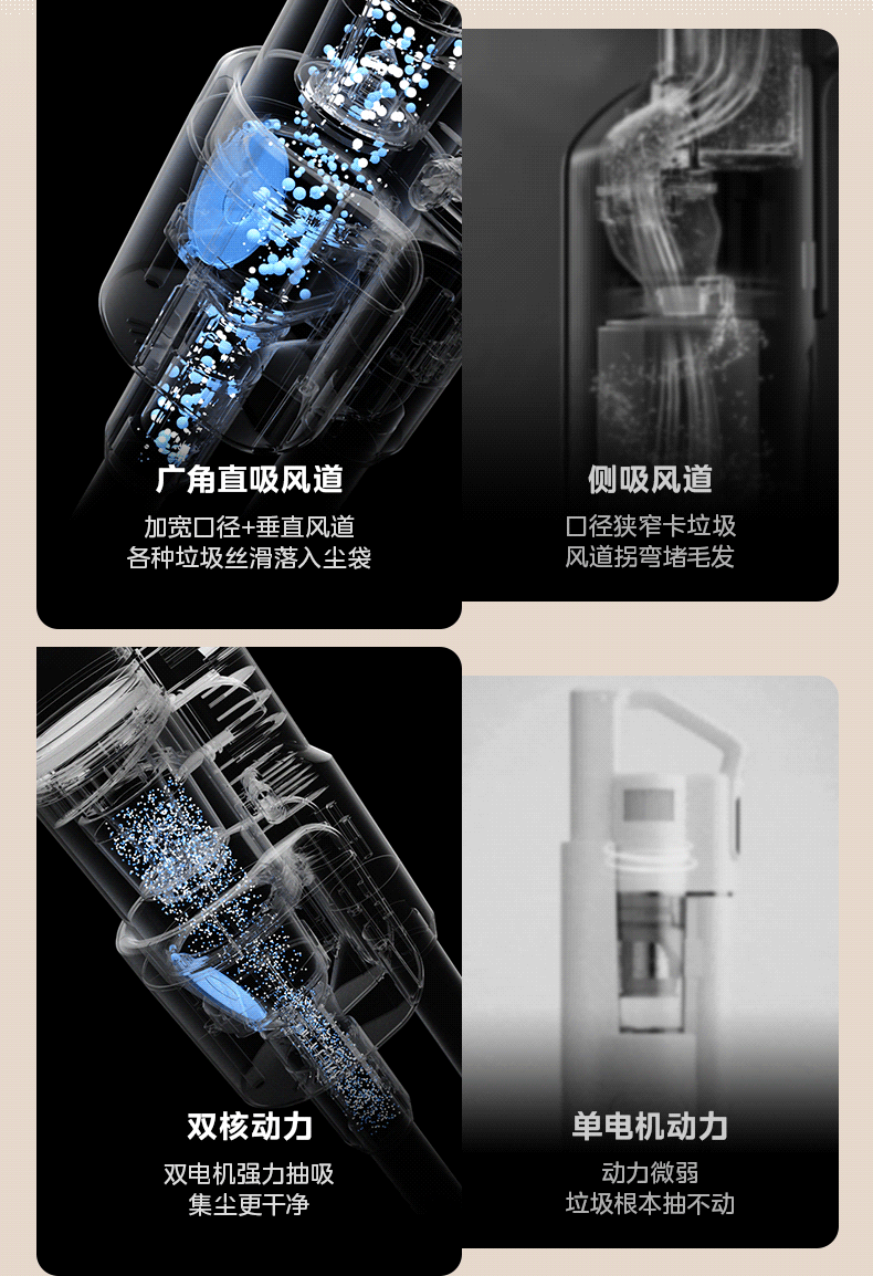 Midea Vacuum Cleaner F30station Obsidian Edition [100 Days Maintenance-Free Hair Cutting] Automatic Dust Collection Station Wireless Long Battery Life Handheld Pet Hair Vacuum for Cat and Dog Hair 9
