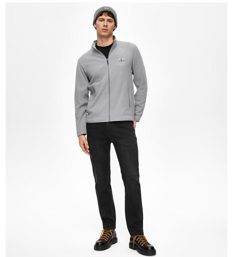 Biyinlefen POLARTEC Fleece New Technology 2025 Autumn Winter Men's Outdoor Stand Collar Knitted Jacket 20