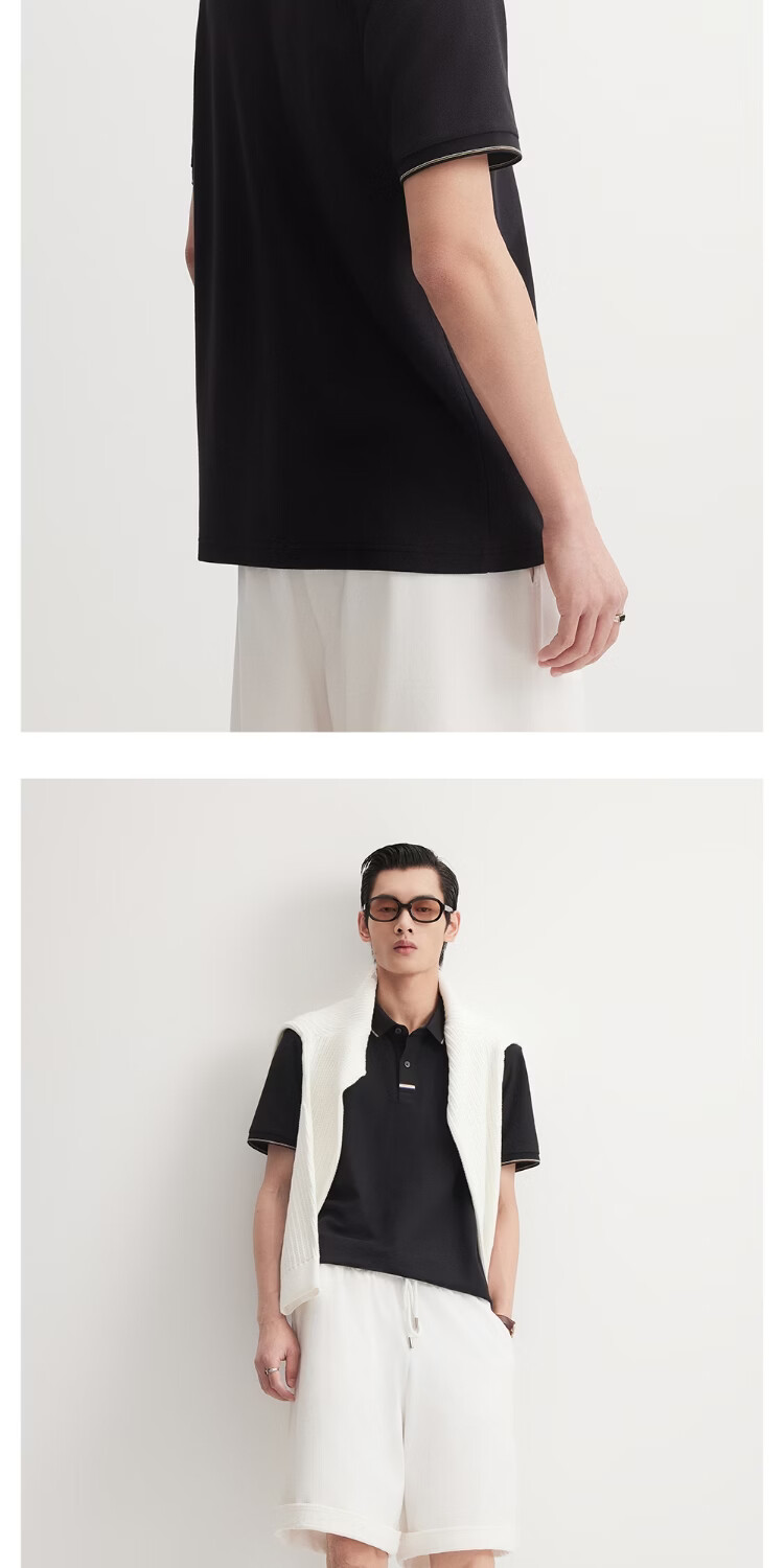 JACK & JONES Men's Spring Cool Feeling Polo Shirt, Two-Button Polo Collar, Comfortable Trendy Short Sleeve 226106013 15