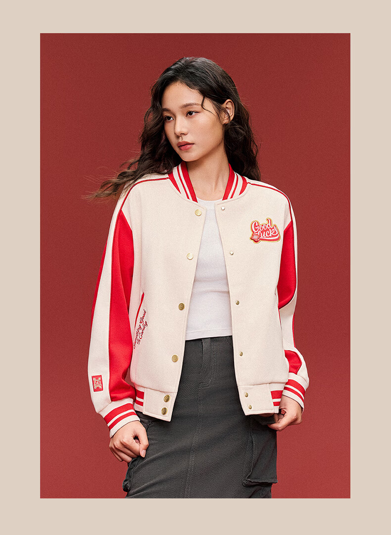 Anta Guan Xiaotong Edition Good Things Happen Fleece-lined Women's Baseball Jacket Sports Top 162618703 10