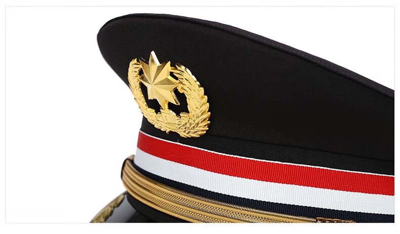 帽徽大檐帽新式保安大檐帽春秋男款大盖帽冬季带帽徽门卫物业制服演出