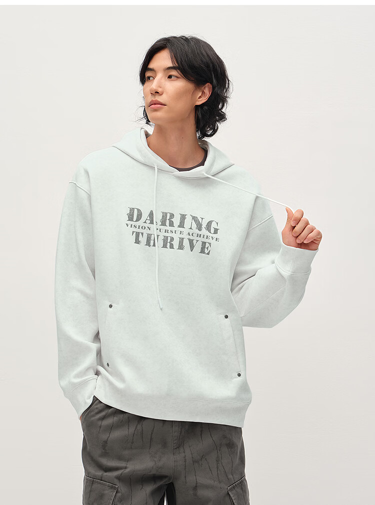 Semir Men's Spring Letter Print Hoodie Loose Pullover Sweatshirt 2026 101126116108 17