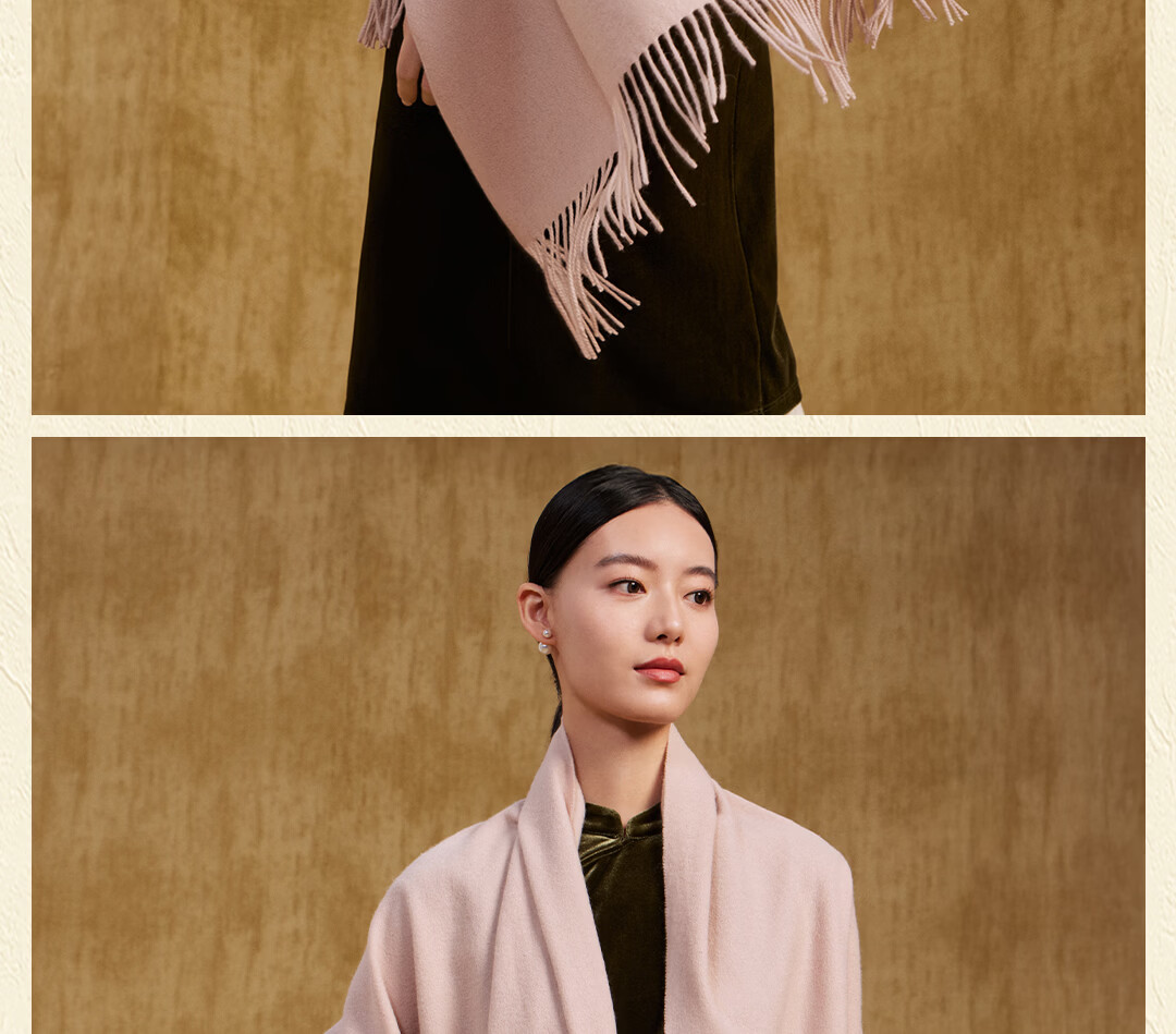 Shanghai Story Red Wool Embroidered Large Shawl Scarf New Year Birthday Gift for Elders Mom Zodiac Year of the Horse Women 17
