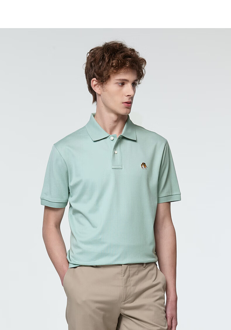 HAZZYS Men's Summer PHIZ Series Loose Classic Short Sleeve Polo Shirt ASTZE0DBI22 31