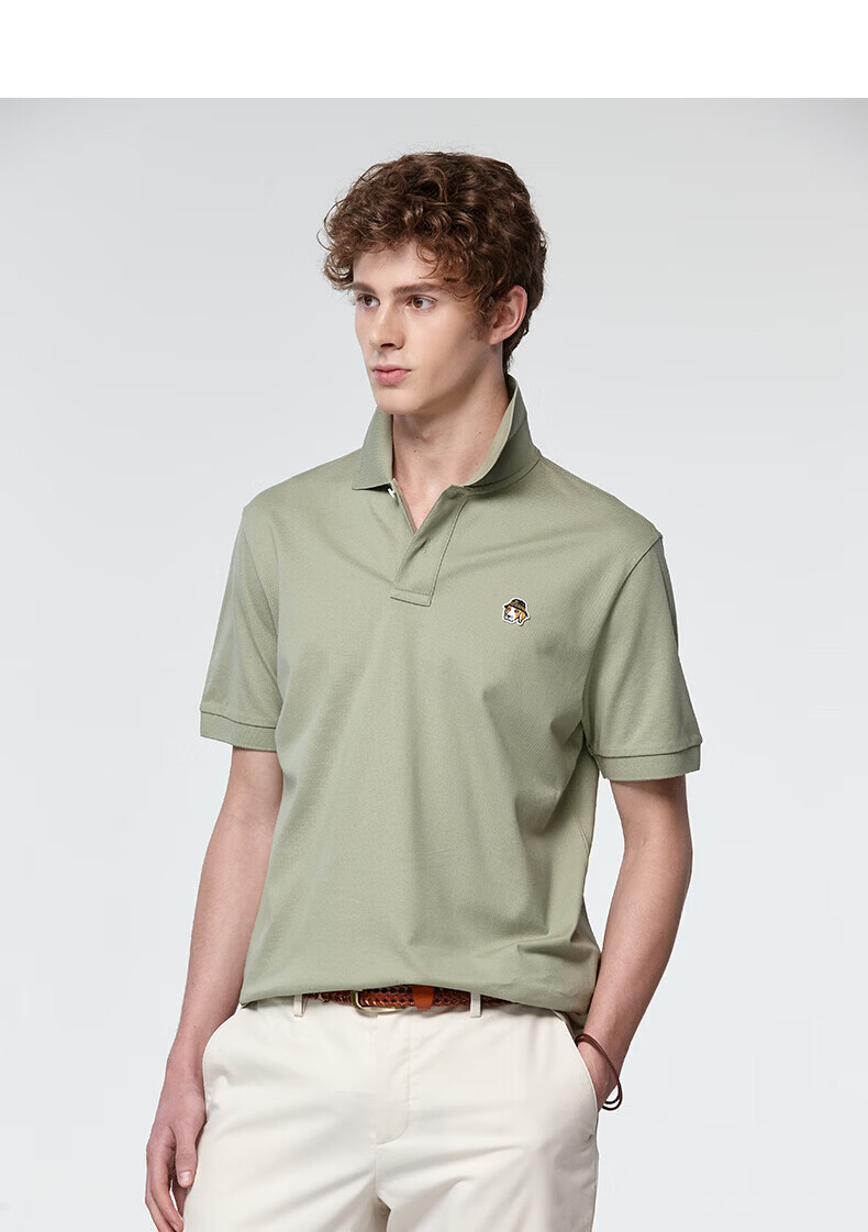 HAZZYS Men's Summer PHIZ Series Loose Classic Short Sleeve Polo Shirt ASTZE0DBI22 19