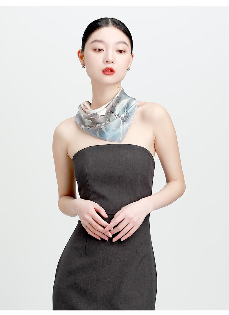 5161 Premium 100% Mulberry Silk Scarf Small Square Neck Scarf 2025 New Printed Hair Tie Gift 11