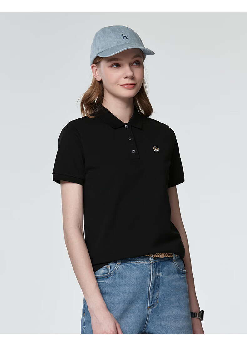 HAZZYS Women's Summer PHIZ Series Three-Button Casual Short Sleeve Polo Shirt ASTSE0DBX01 11
