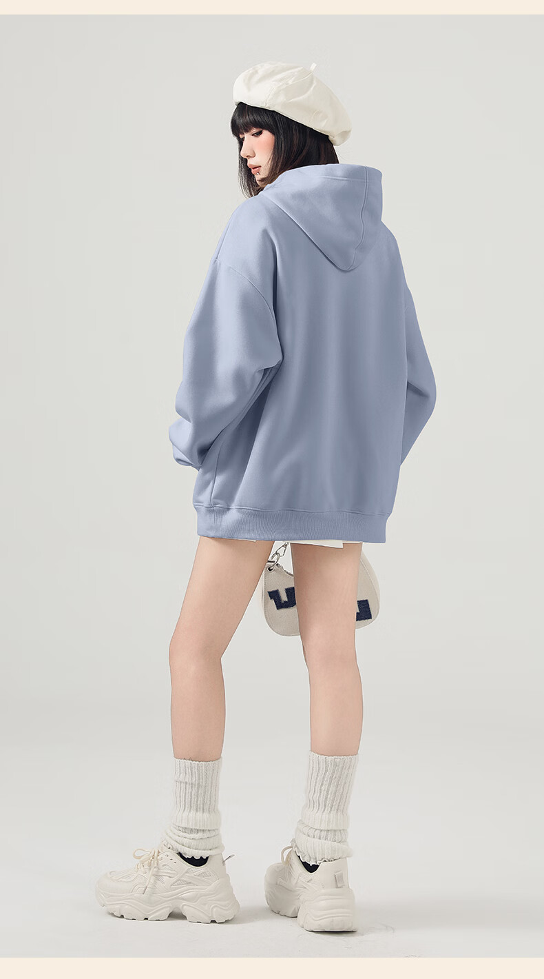 Jeanswest 2026 New Hooded Sweatshirt for Women Spring and Autumn Casual Loose Fit Fashionable Versatile Jacket 22