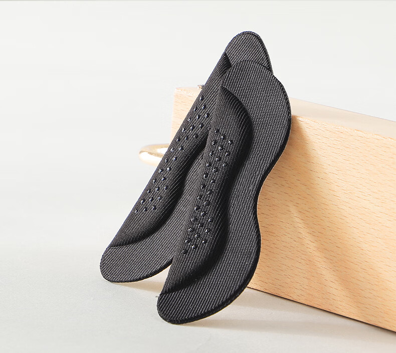 Oriental Footprint 3 Pairs Heel Pads Anti-Slip Anti-Friction High Heel Insoles Women's Shoe Heel Stickers Black 14
