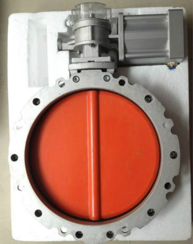 高玛气动粉体蝴蝶阀 水泥铝合金粉尘蝶阀门dn100 150 200 250 300 单