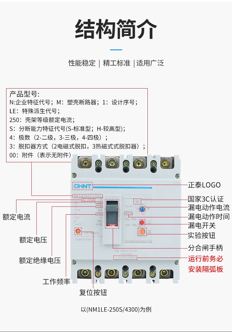 塑壳断路器参数说明图片