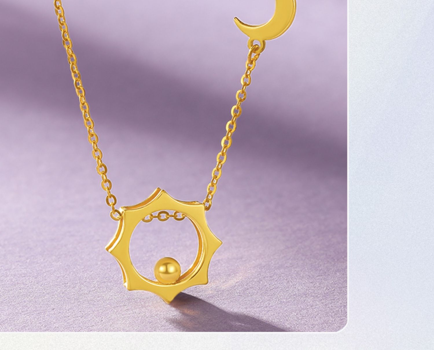 老凤凰老凤凰同款999足金日月星辰黄金项链5g黄金吊坠女款锁骨链一体