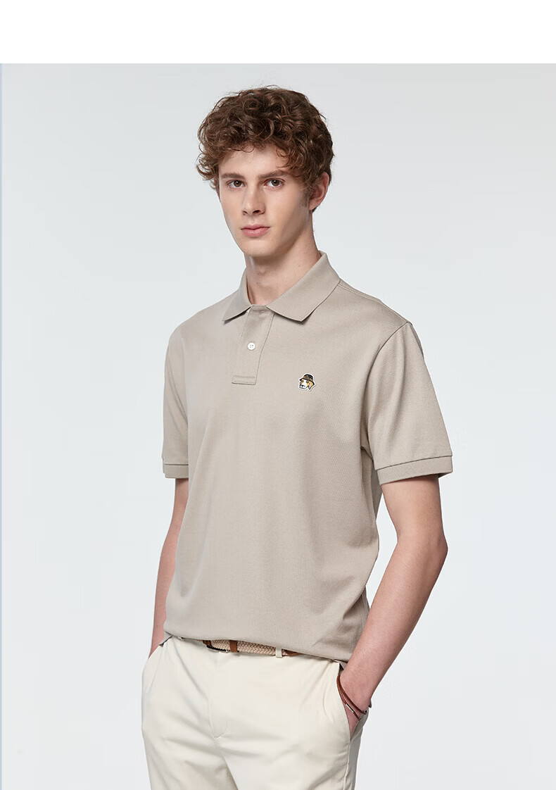 HAZZYS Men's Summer PHIZ Series Loose Classic Short Sleeve Polo Shirt ASTZE0DBI22 33