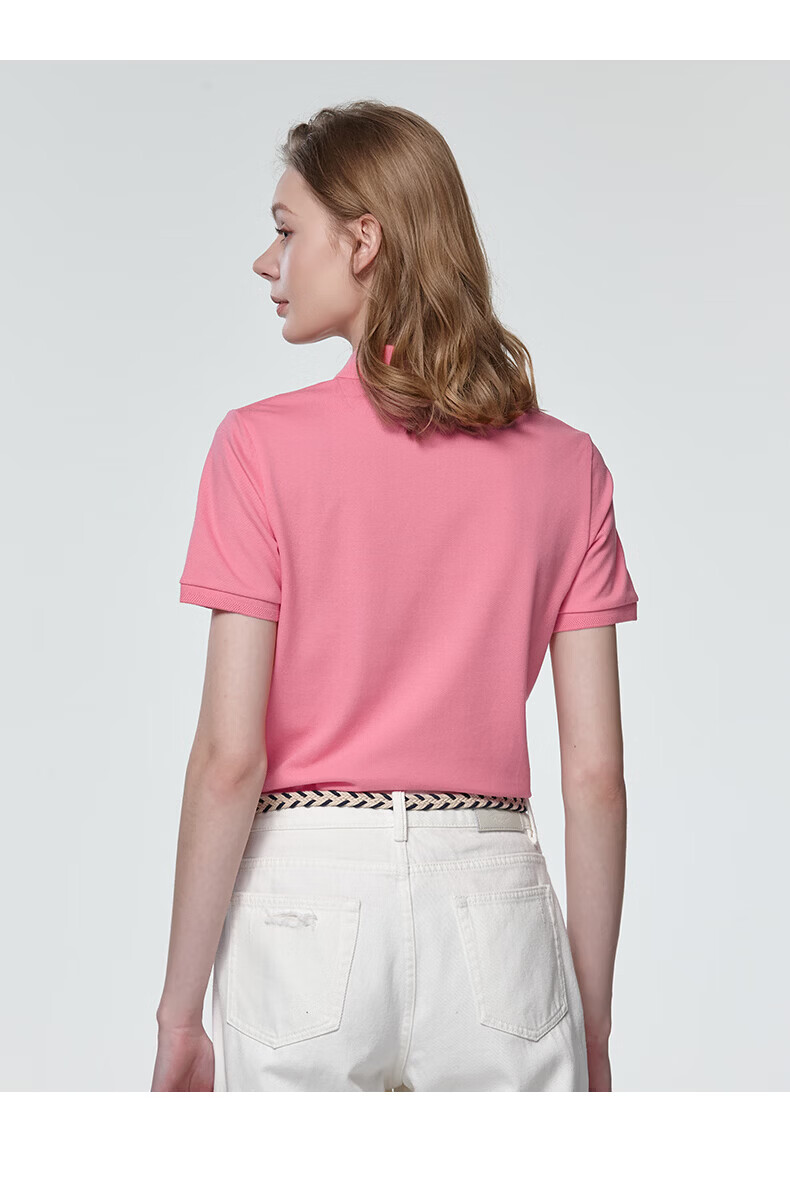 HAZZYS Women's Summer PHIZ Series Three-Button Casual Short Sleeve Polo Shirt ASTSE0DBX01 20