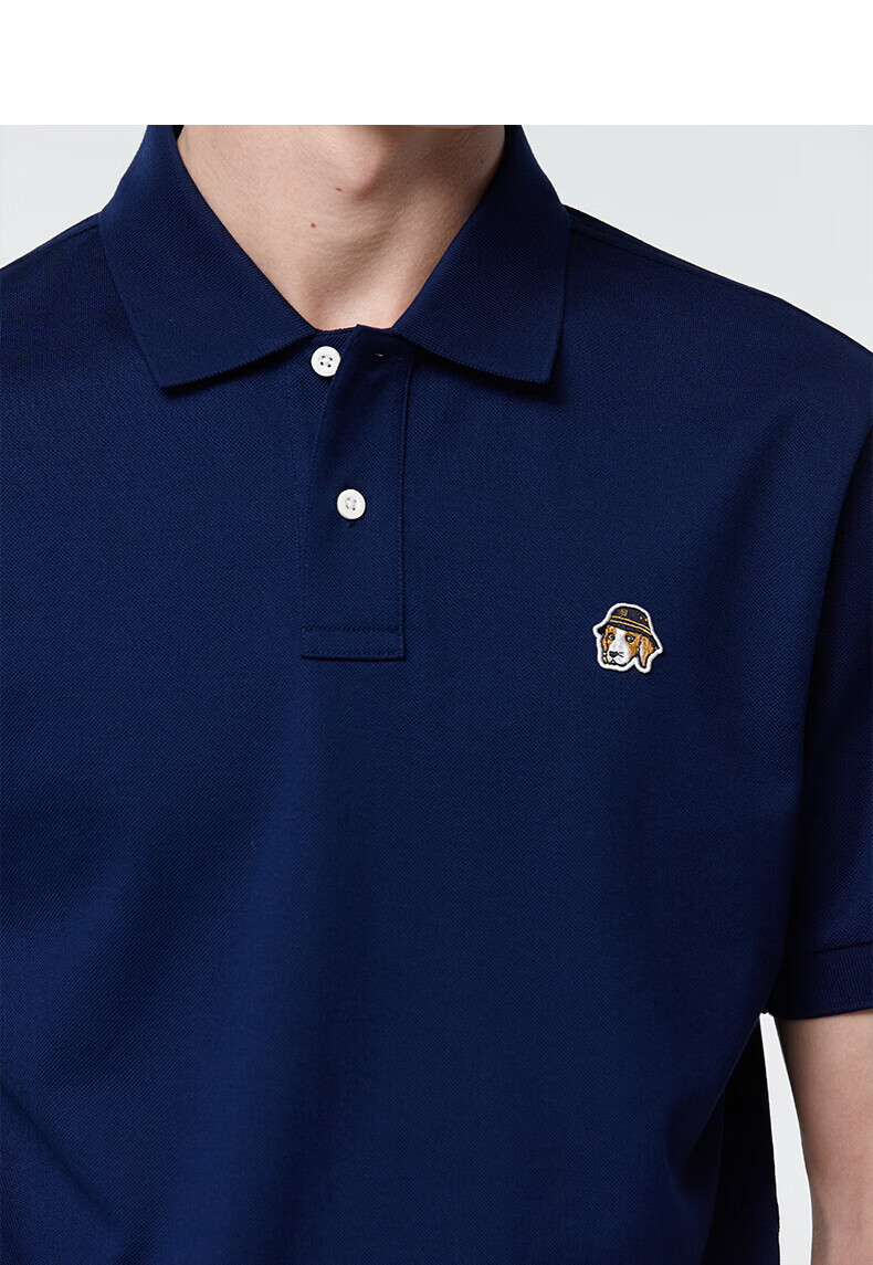 HAZZYS Men's Summer PHIZ Series Loose Classic Short Sleeve Polo Shirt ASTZE0DBI22 28