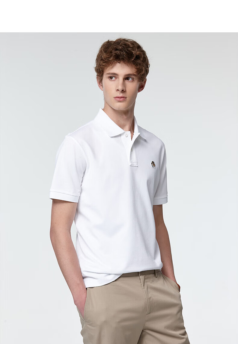 HAZZYS Men's Summer PHIZ Series Loose Classic Short Sleeve Polo Shirt ASTZE0DBI22 22