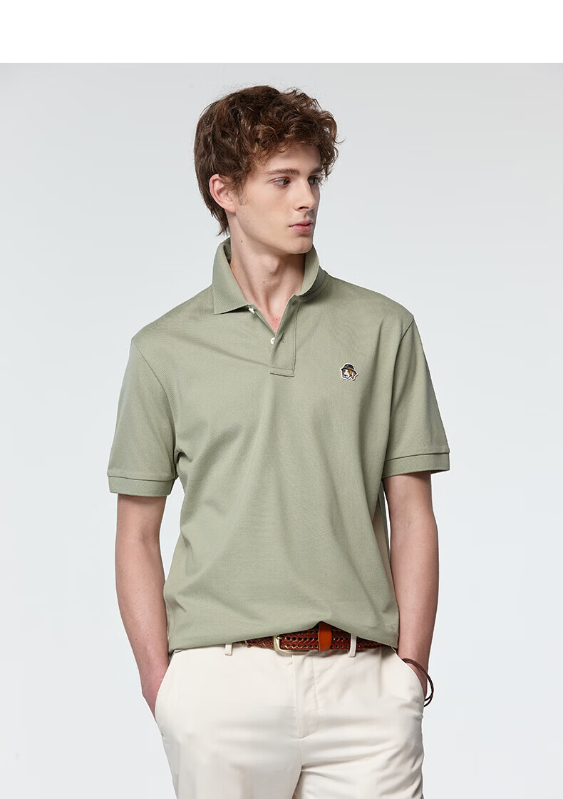 HAZZYS Men's Summer PHIZ Series Loose Classic Short Sleeve Polo Shirt ASTZE0DBI22 20