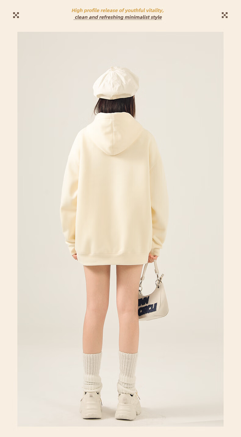 Jeanswest 2026 New Hooded Sweatshirt for Women Spring and Autumn Casual Loose Fit Fashionable Versatile Jacket 13