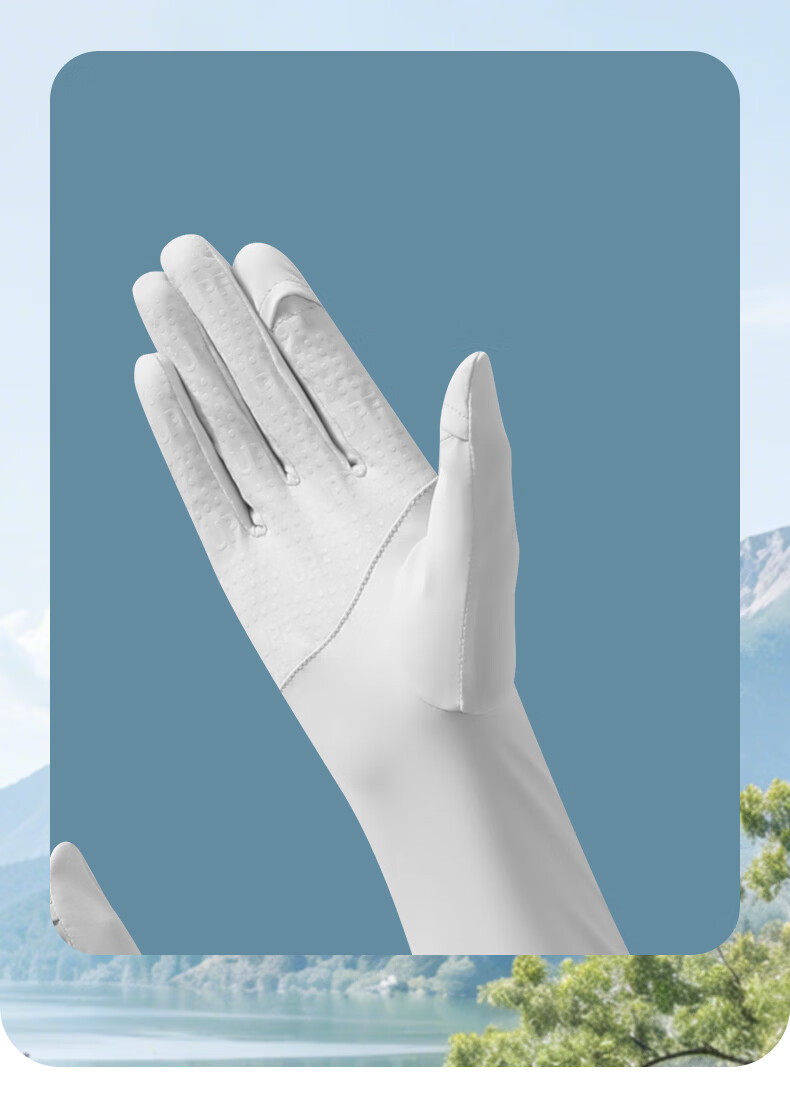 JEEP Women's Summer Thin UV Protection Ice Sleeve Gloves Cycling Driving Arm Sleeves Sun Protection Arm Covers Elegant Gray 11