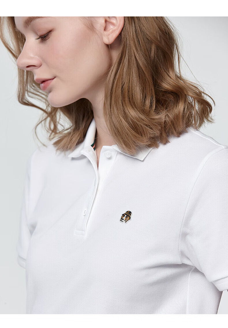 HAZZYS Women's Summer PHIZ Series Three-Button Casual Short Sleeve Polo Shirt ASTSE0DBX01 23