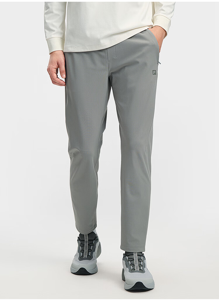 FILA Official Agile Men's Knit Pants 2026 Spring Running Fitness Basic Straight-Leg Trousers 12