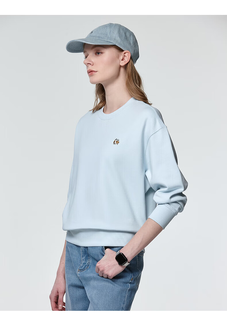 HAZZYS Women's Spring PHIZ Series Loose Pullover Crewneck Sweatshirt ABTSE0DAX01 21