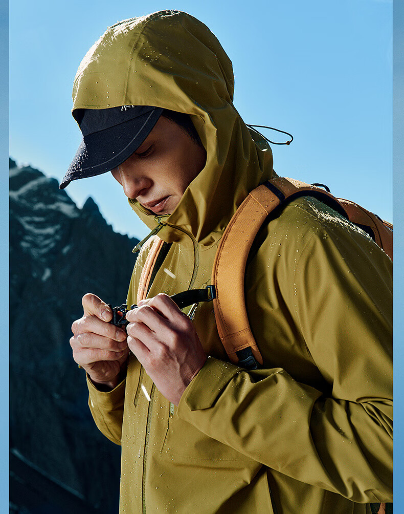 KOLON SPORT Outdoor Waterproof Breathable Windproof Durable Men's 2L Waterproof Jacket 4