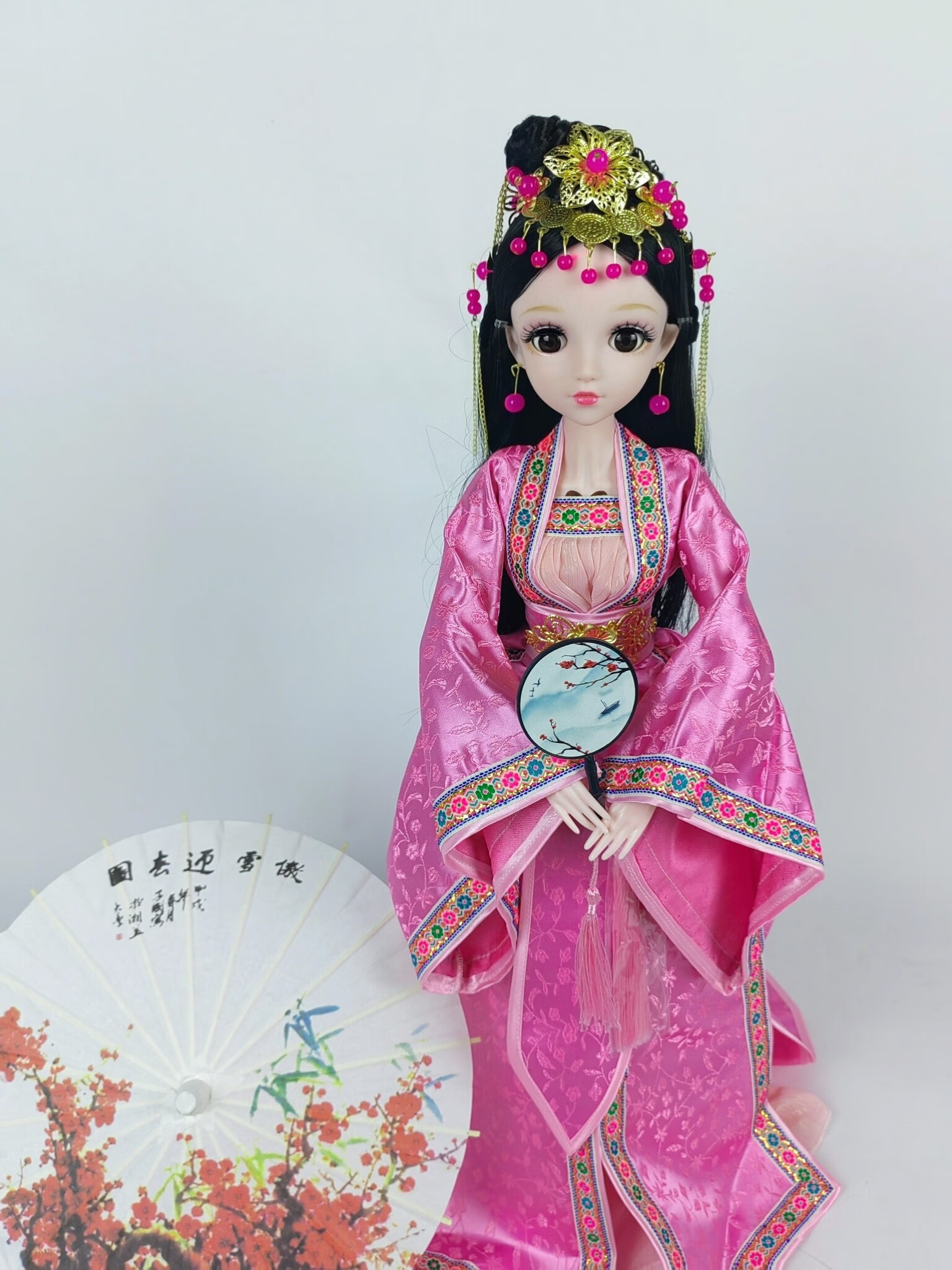 60厘米手工汉服古风古装女孩玩偶公主巴比娃娃换装生日礼物玩具