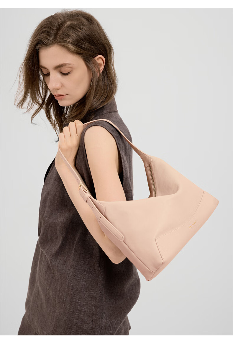 VANESSA HOGAN Zhang Yakin Same Style VH Women's Handbag, Xiran Hobo Bag, Vegetable Tanned Leather, Light Luxury Crossbody Shoulder Bag, Ladies' Birthday Gift 11