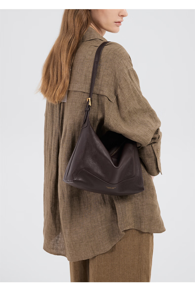 VANESSA HOGAN Zhang Yakin Same Style VH Women's Handbag, Xiran Hobo Bag, Vegetable Tanned Leather, Light Luxury Crossbody Shoulder Bag, Ladies' Birthday Gift 9