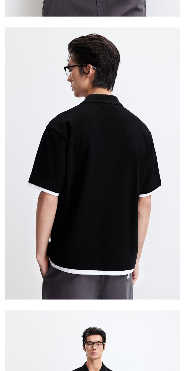 JACK&JONES Cool Waffle Polo Shirt Men's Spring Business Casual Loose Fit Short Sleeve 226106010 9