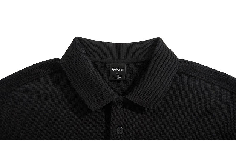 CABBEEN 260G Heavyweight Pure Cotton Pique Polo Shirt Men Shoulder Sleeve Tape Design 2026 Spring American Style Short Sleeve Polo Shirt 17