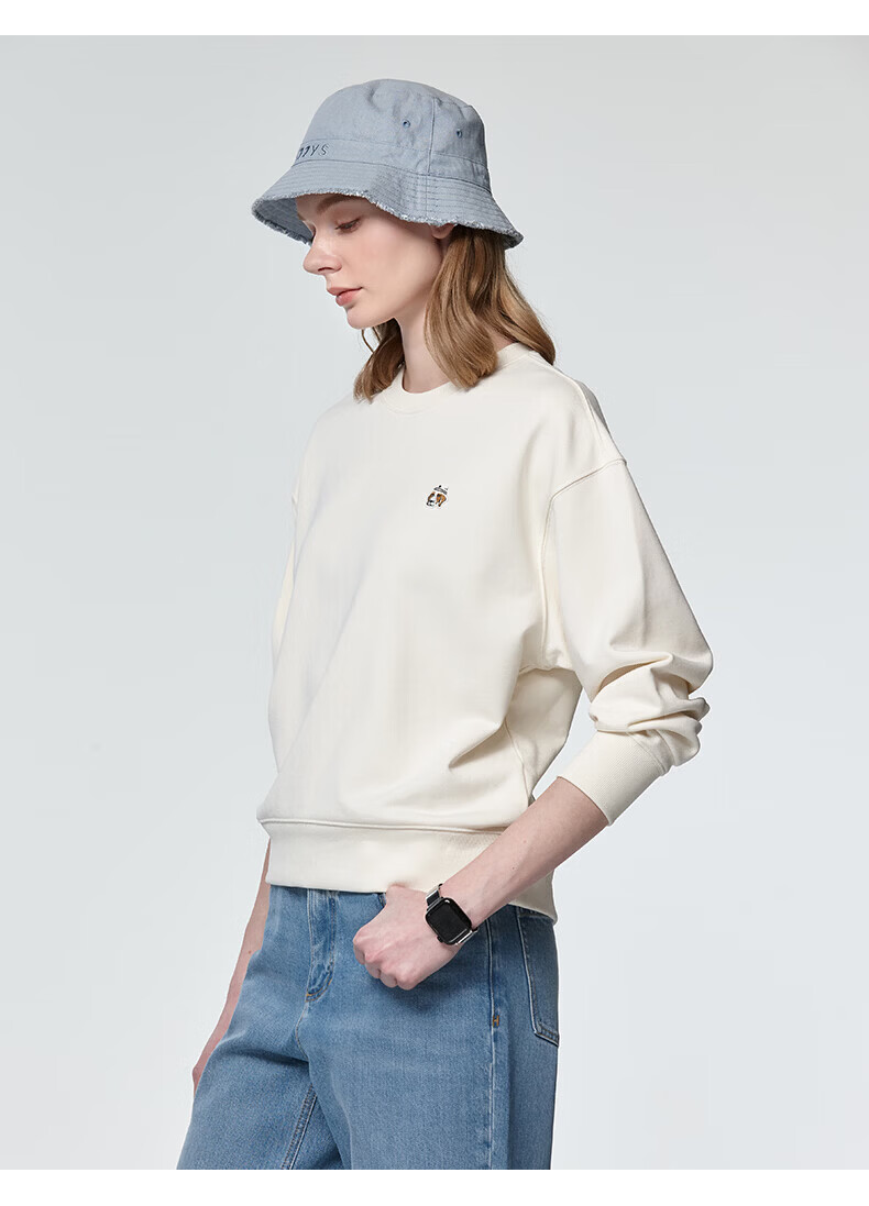 HAZZYS Women's Spring PHIZ Series Loose Pullover Crewneck Sweatshirt ABTSE0DAX01 17