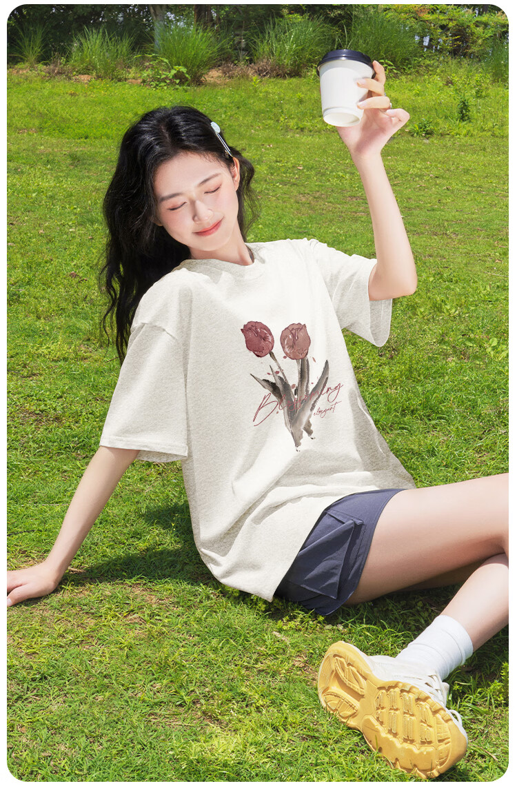 Baleno Trendy Short Sleeve T-Shirt for Women Summer 2026 New Loose Slim Fit Cotton Half Sleeve Top for Petite Women 8
