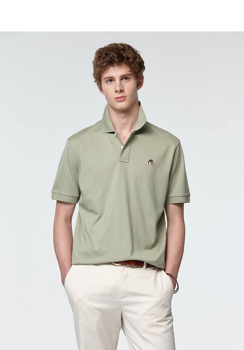 HAZZYS Men's Summer PHIZ Series Loose Classic Short Sleeve Polo Shirt ASTZE0DBI22 18