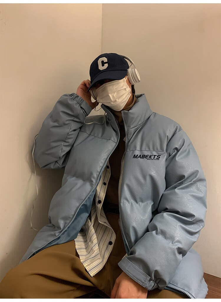 动感时尚北面皮质新国标羽绒服男羽绒防寒服冬季加厚皮2022年新款防风