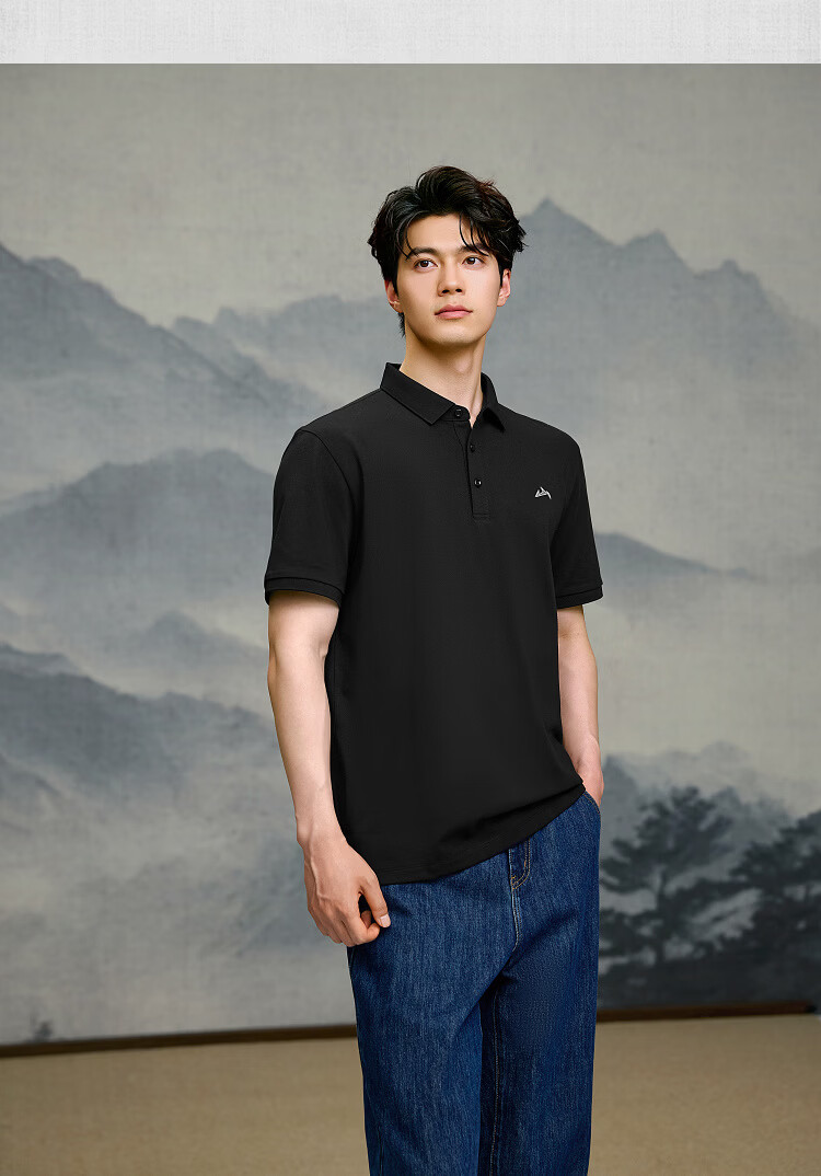 HLA Hailan Home Men's Polo Shirt 26 Mountain Series Cool Moisture-Wicking Short Sleeve Summer 4