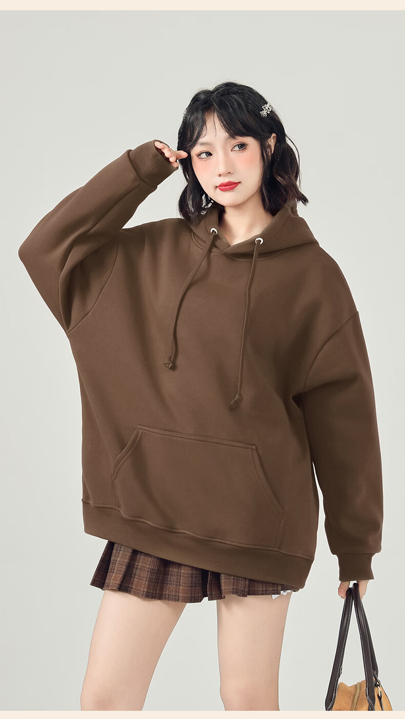 Jeanswest 2026 New Hooded Sweatshirt for Women Spring and Autumn Casual Loose Fit Fashionable Versatile Jacket 20