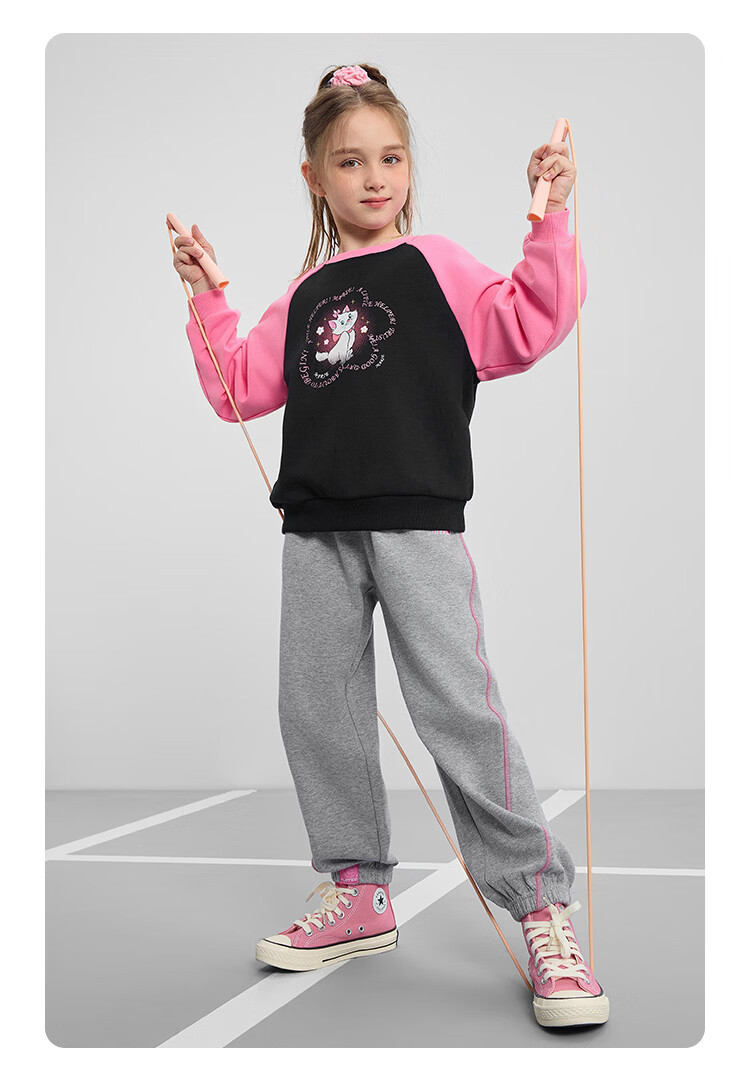 Disney Girls' Sports Sweatpants 2026 Spring New Loose Stylish Jogger Pants Casual Trousers for Girls 8