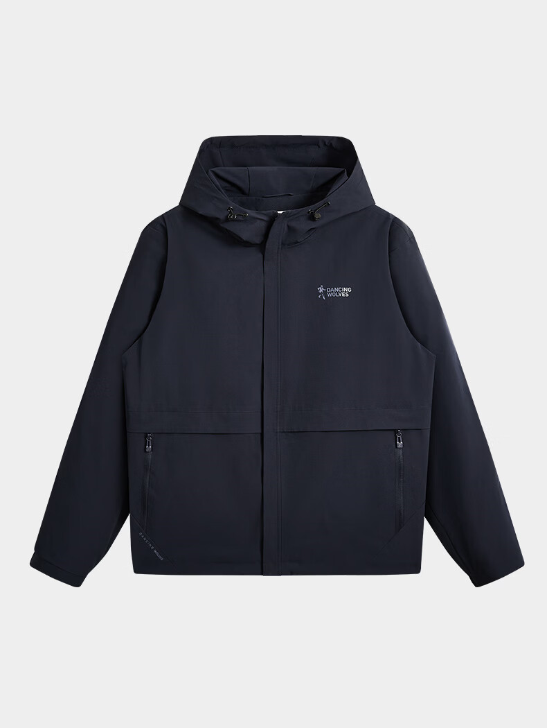 Dance with Wolves [Level 4 Waterproof] Hooded Jacket Men Commuter Easy Care Windproof Lightweight Outdoor Coat 101 Dark Navy S 7