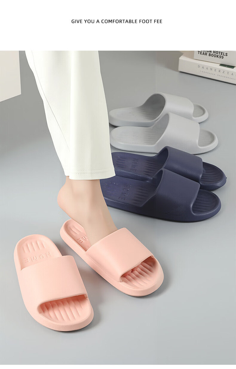 FOOTOPPO EVA Women's Home Slippers Couple Slippers Non-Slip Bathroom Slippers Men's Indoor Odor-Resistant House Slippers 14