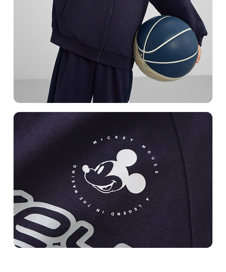 Disney Kids Set Boys and Girls 2026 Spring New Knit Sports Sweatshirt Two-Piece Trendy Cool for Older Children 4