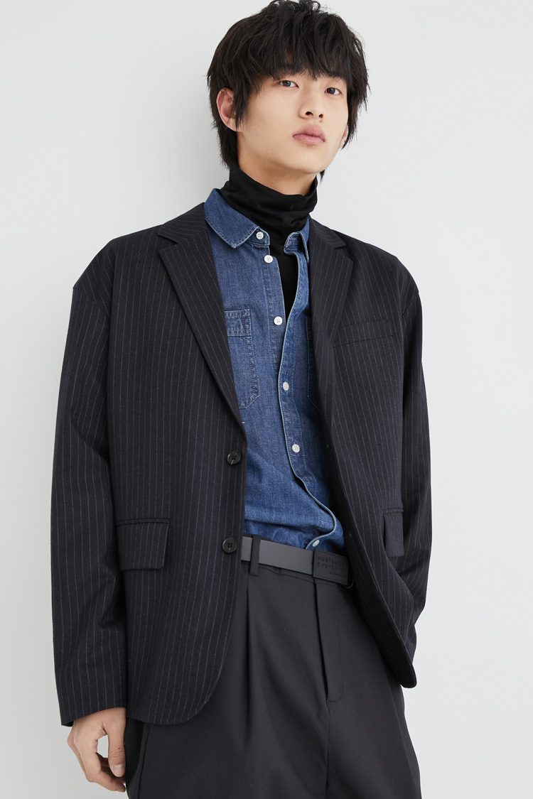 jackjones杰克琼斯男时尚都市商务休闲字母宽松西装外套222208010 e40