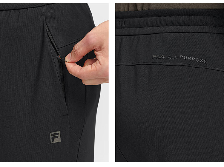 FILA Official Agile Men's Knit Pants 2026 Spring Running Fitness Basic Straight-Leg Trousers 9