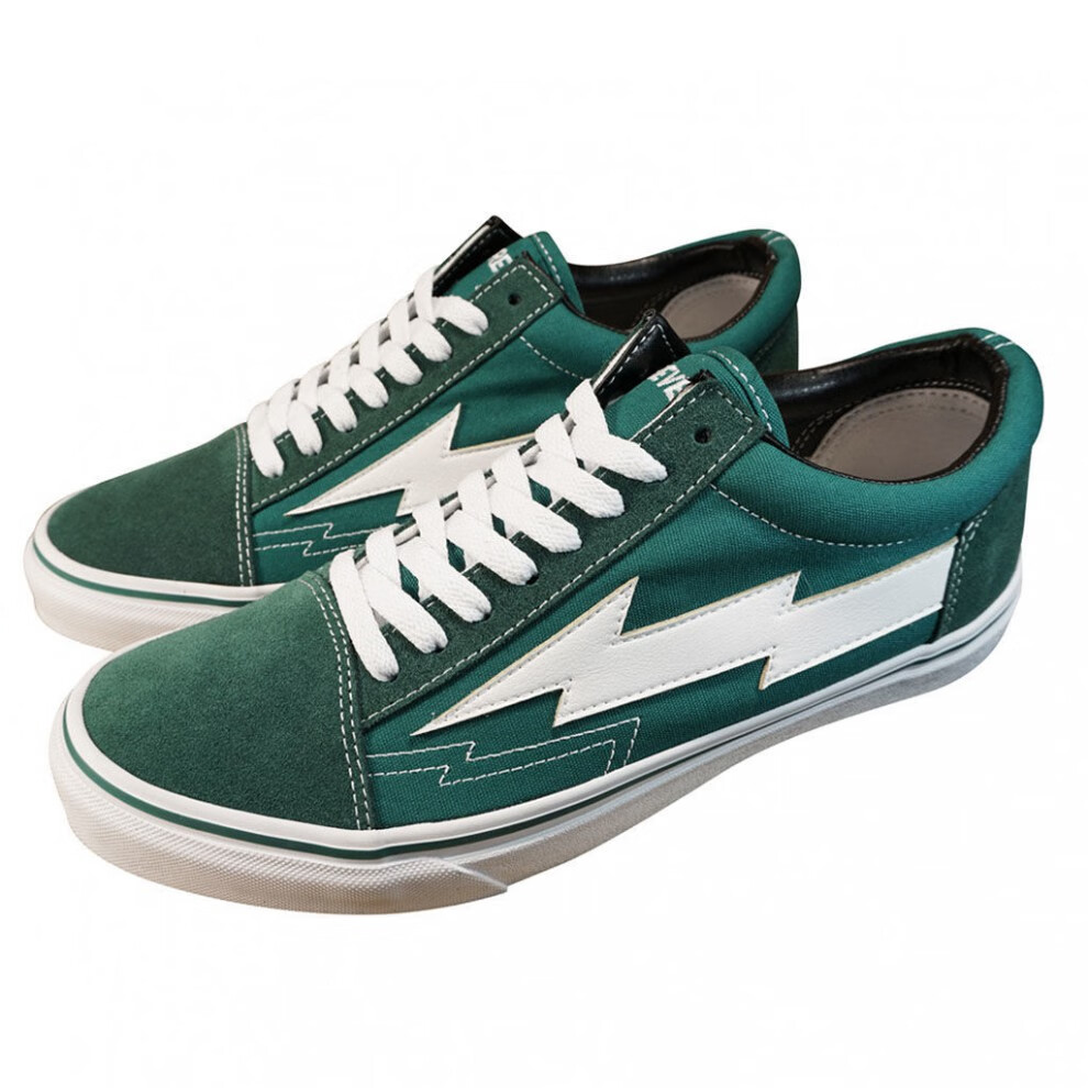 复仇风暴闪电鞋revenge x storm火焰低帮帆布鞋情侣潮鞋男女 腰果花蓝