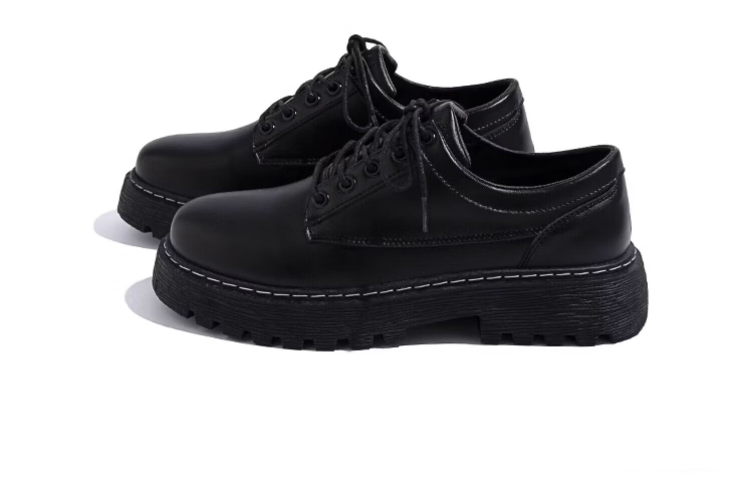 Global Black Leather Men's Shoes 2026 Spring New British Style Trendy Premium Formal Thick Sole Derby Shoes for Men 13